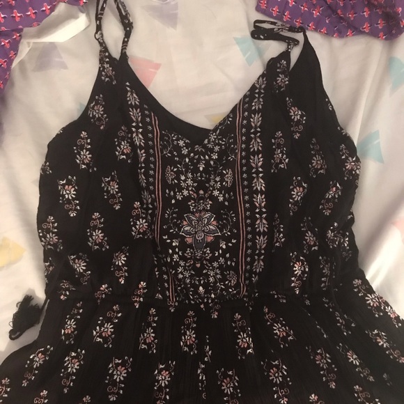 bailey blue Pants - Ruffled bottom romper